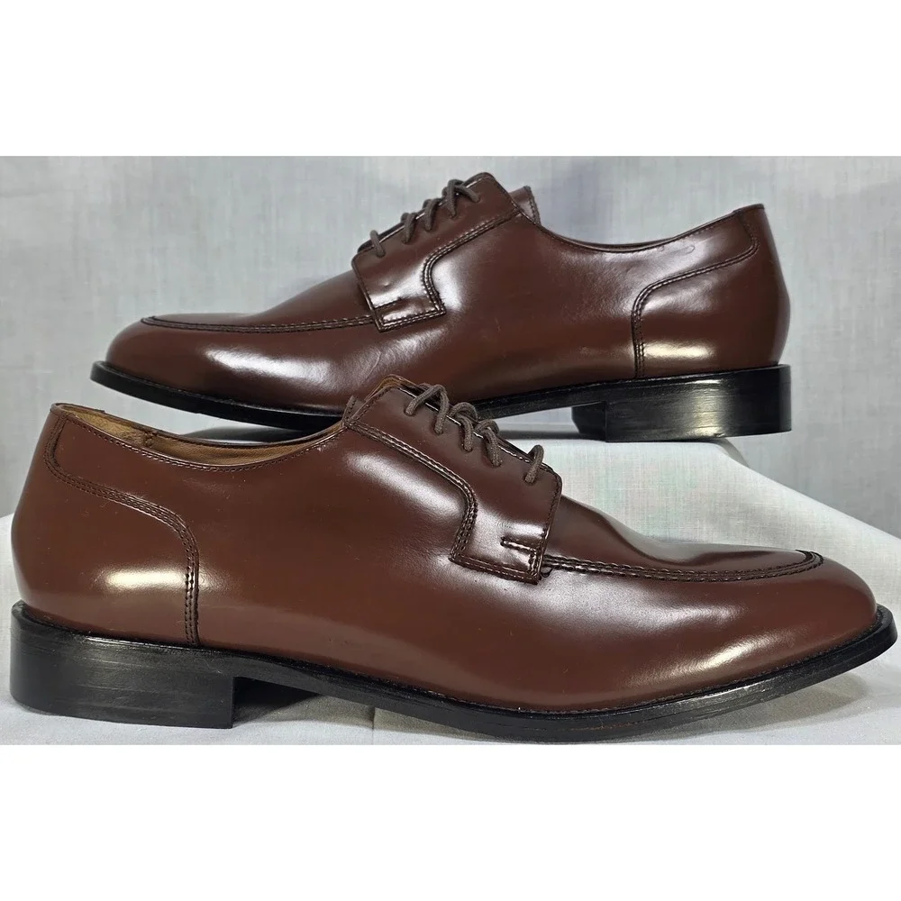 Bostonian First Flex Mens Brown Leather Moc Toe Derby Dress Shoes 11 M‎ 25022